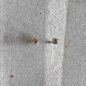 Natural Diamond 14K Gold Stud Earrings